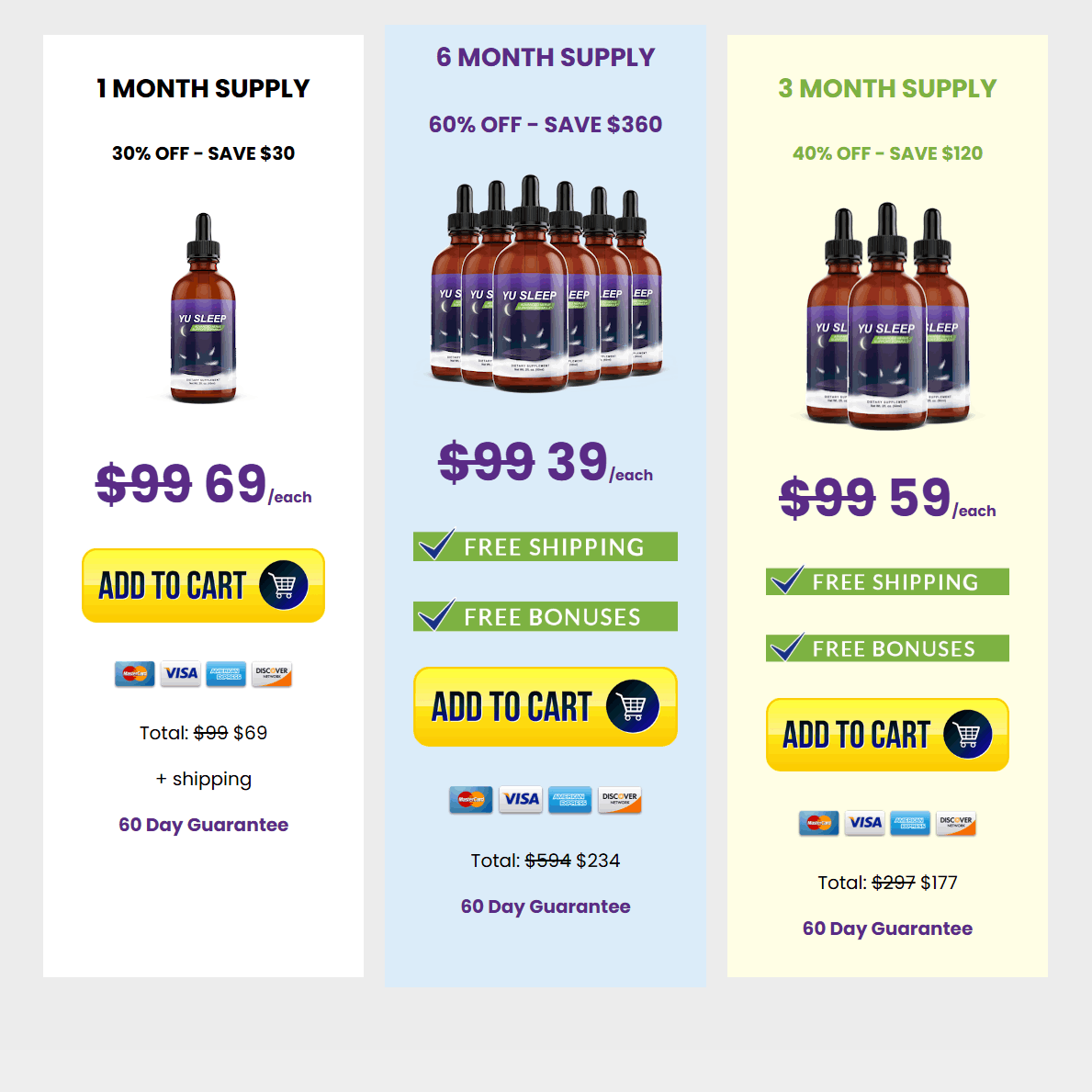 Yu Sleep 6 bottle supply package image